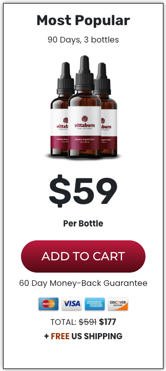 VittaBurn 3 bottle price